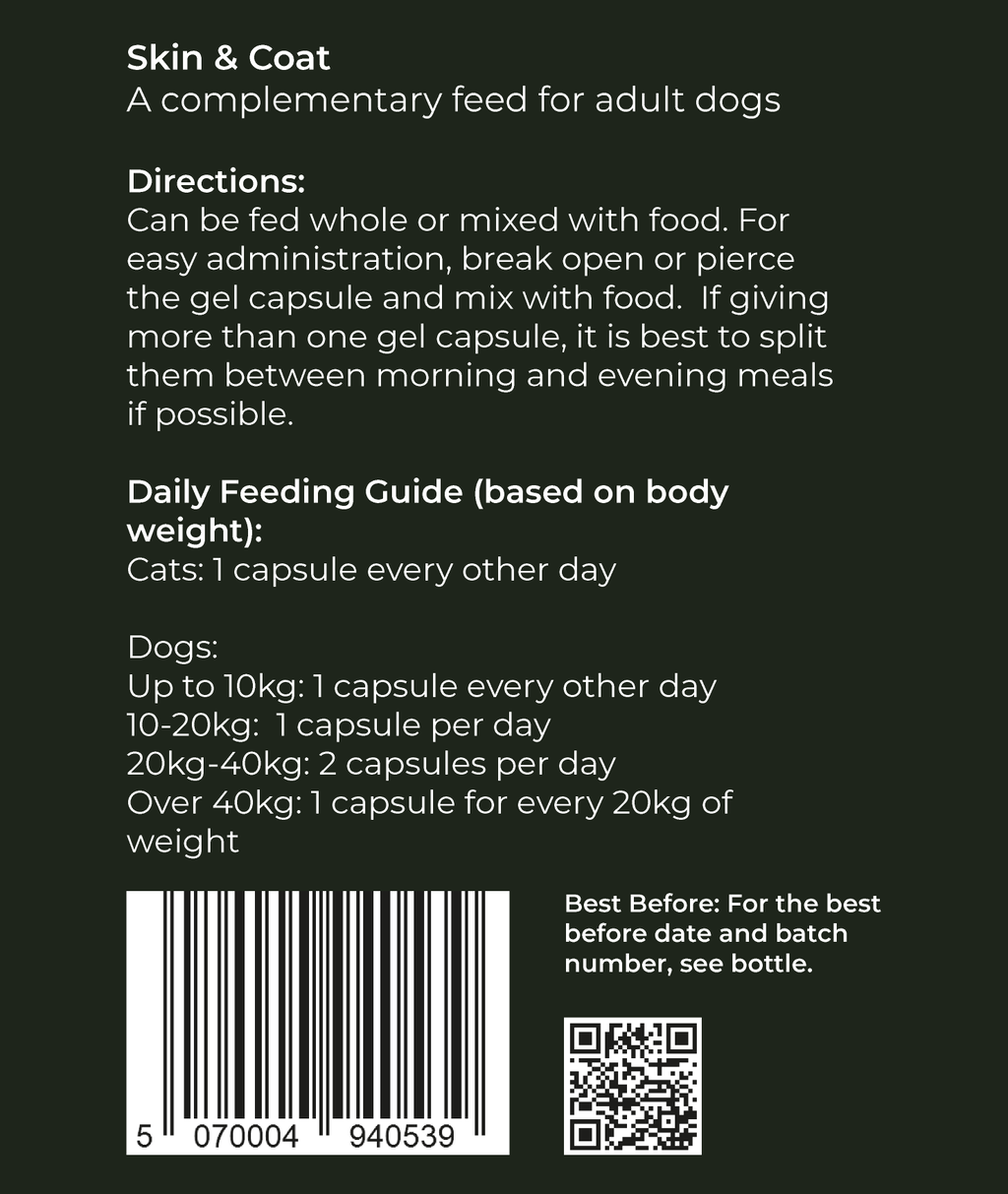 Skin & Coat – Omega Support for Dogs